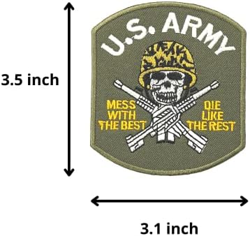Алфа К американската армија извезено железо на/шие на лепенка, ладна и смешна апликација за облека, јакни, ранци, капи и фармерки