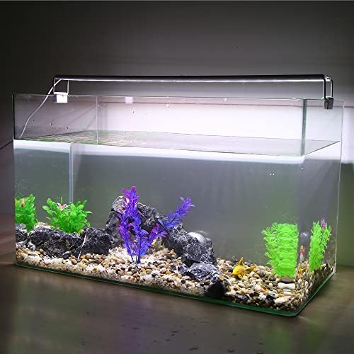 Vocoste 1 компјутерски резервоар за риби Аквариум украси Вештачки растенија, вештачки водни растенија за аквариум, виолетова, 7,28 “