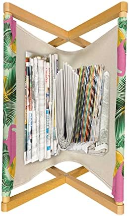 Списание и сопственик на книги на Хавајски Амбесон, приказ на летна тема на лисјата на палми од фламинго и парчиња портокалови, организатор на