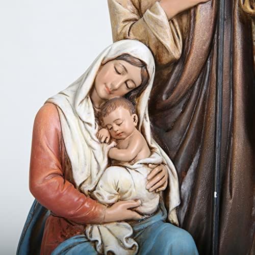 П.н.е. статуа на светото семејство, католичка фигура, 11 инчи ч, рачно насликана