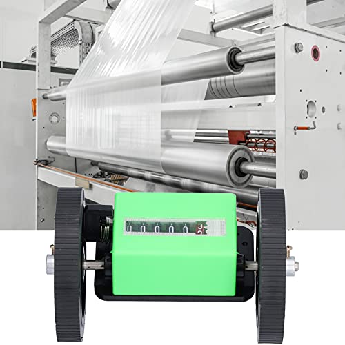 Fafeicy Roller-Type Meter Counter, 0‑99999.9 Meters Механички бројач на должина 6 цифри тркалачки мерач со опсег, за текстил, печатење,