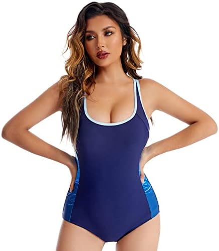 Yubnlvae женски костум за капење едно парче плус големина на стомак контрола без ракави вратоврска 2023 летен плажа за одмор мода танкини
