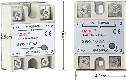 BKUANE SSR-10AA/SSR-25AA/SSR-40AA AC Контрола AC бела школка Едно фаза на цврста состојба на цврста состојба со пластична обвивка SSR