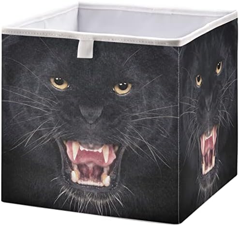 Корпи за плакари за визии, црна леопард, која е канти за складирање на животни, корпи за ткаенини за организирање полици за преклопување