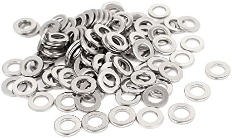 Aexit 100 парчиња сребрени мијалници тон 316 рамен мијалник од не'рѓосувачки челик 1/4 За завртки за завртки за рамни мијалници
