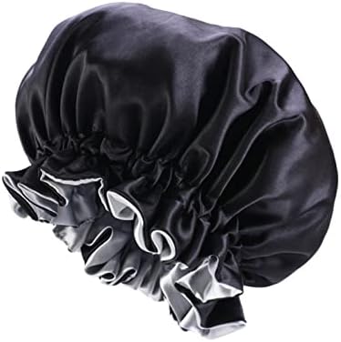 Shfanyua Satin Bonnet свилен хауб-кабелски капаци за жени за хауба за коса за хауба, двослоен прилагодливи хауби за спиење