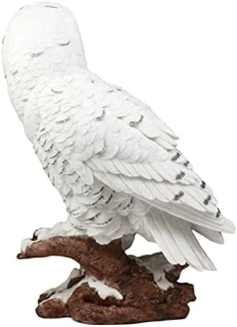 Еброс Мистична Бела снежна був статуа на птици 12,25 Висока ноќна птица диви животни од був скулптура фигура