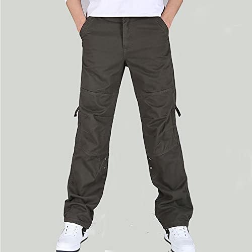 Машки обични еластични панталони за панталони за пешачење панталони за пешачење, џокери со тенок панталони со џеб со џеб
