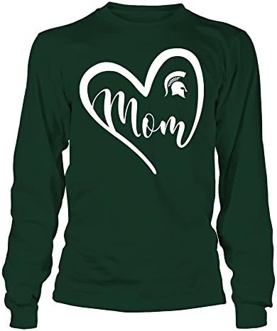 Fanprint Michigan State Spartans Top Top - Heart Mom