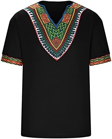 Маица за маички африкански дашики традиционална етничка племенска племенска цветна цветна тенка тенок кошули врвови со кратки ракави