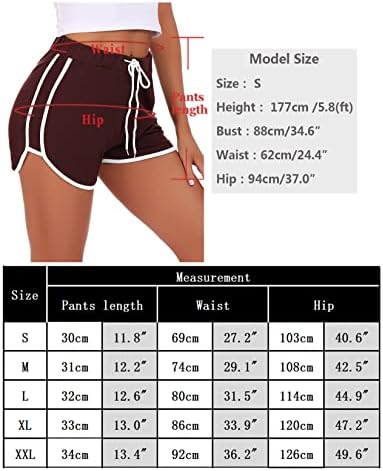 HPOAF женски атлетски шорцеви јога кратки панталони обични тренингот на отворено активни спортски шорцеви