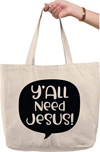 Задебелени торбички торби, треба Исус да цитира смешна религиозна црква природно платно торба смешен подарок
