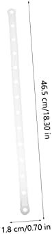 Неродеко 20 парчиња Лента За Поврзување Со Закачалки Пластични Бели Закачалки Закачалки За Складирање Решетки За Облека Бел Плакар Материјали