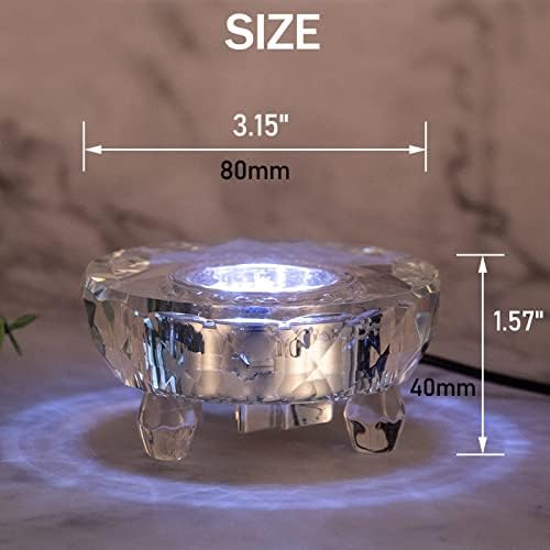 Ервеи Кристал дисплеј стојат LED светлосна основа за стаклена уметност повеќебоен осветлен базен шоу штанд за 3Д кристална стакло смола уметност