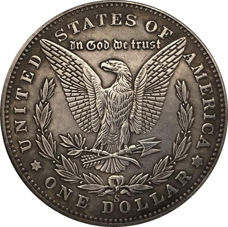 Кингфенг Производители Голем БРОЈ На 38мм Антички Сребрени Долар Монети Американски Морган Скитник Монети 1893 Занаети #61