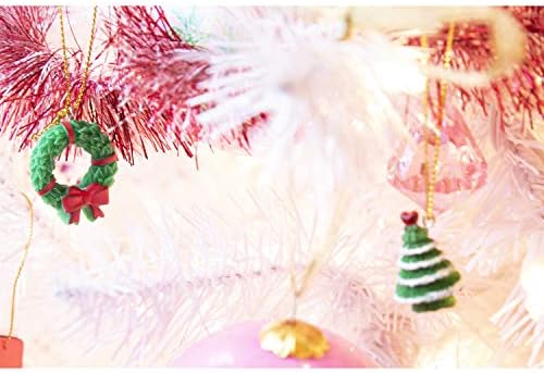 Умен креации 24 пакувања сет за украси за украси за Божиќ, избришан празничен декор за новогодишни елки