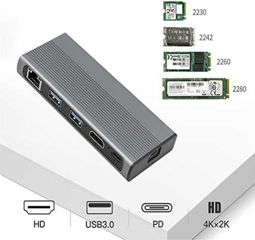 XDCHLK 1000M LAN 10GBPS USB C Центар Тип C 3.1 До M. 2 NVME NGFF 4K 30Hz USB Експандер Компјутерски Додатоци за