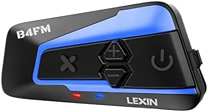 Lexin 2PCS B4FM 10 Riders Motorcycle Bluetooth Слушалки со музика за споделување музики, интерком на кациги Bluetooth со откажување на бучава/FM