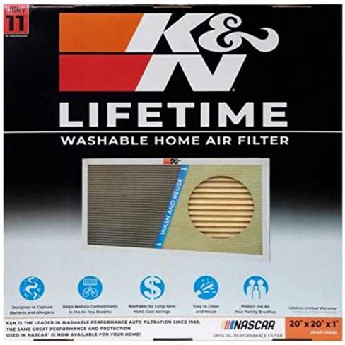 K&засилувач;N 20x20x1 HVAC Печка Филтер За Воздух, Трае Цел Живот, Перат, Merv 11, Последниот HVAC Филтер Некогаш Ќе Се Купи, Дишат