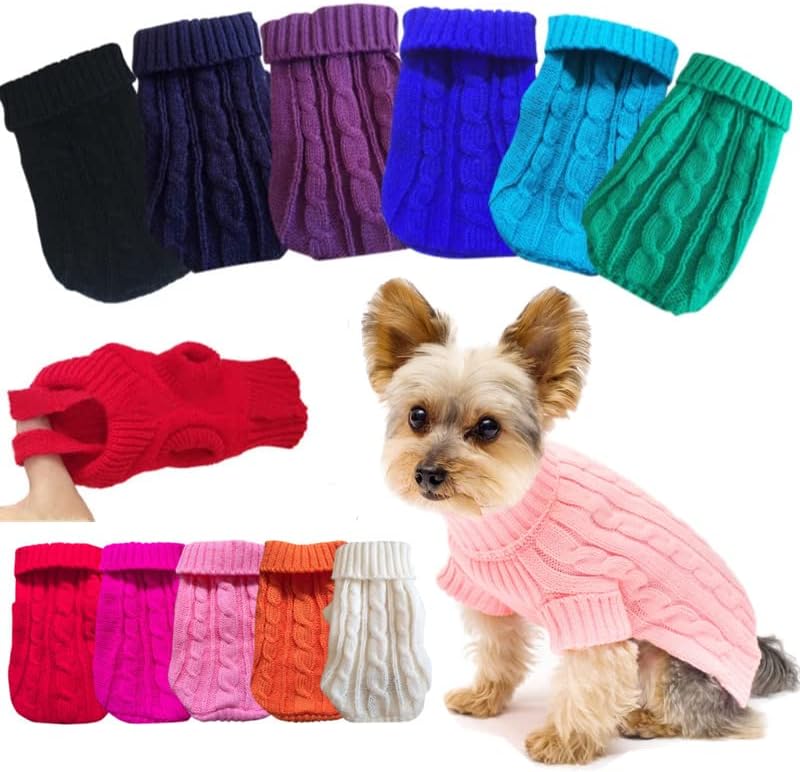Џемпери за миленичиња кучиња зимска облека за миленичиња за мали кучиња топла облека од џемпер облека за облека за мачки волнена мека