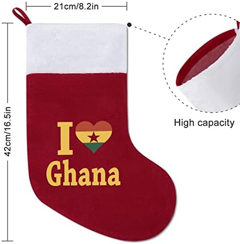 Ја сакам Гана Персонализирана Божиќна порибување Божиќна забава семејна забава што виси украси