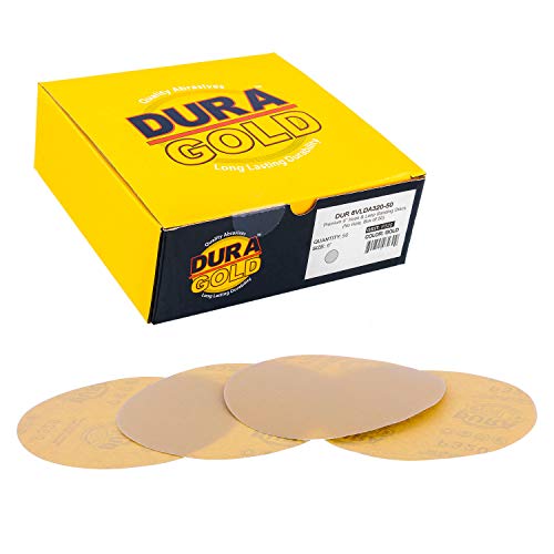 Dura-Gold 320 Git 6 Дискови со шкурка и влошки за интерфејс со мека густина