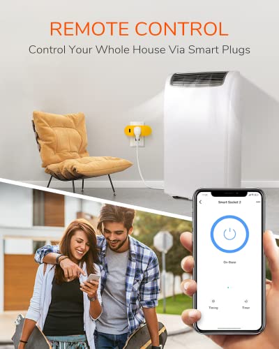 JJC Smart Plug 18D, WiFi Outlet компатибилен со Alexa и Google Home Assistant, Mini Smart Home Plugs со Timer Fuction & Group