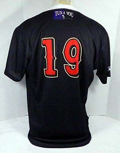 2014-15 Visalia Rawhide Socrates Brito 19 игра користеше црн Jerseyерси Tuxedo 107 - Игра користена МЛБ дресови