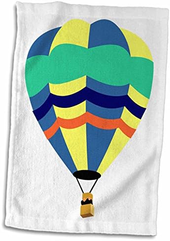 3drose Florene Childrens Art II - Сина жолта N Aqua топол воздух балон - крпи