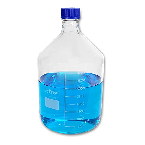 Репер научен Hybex B3000-500 Боросиликатно стакло дипломирано шише за складирање на медиуми со полипропилен сина капа, капацитет