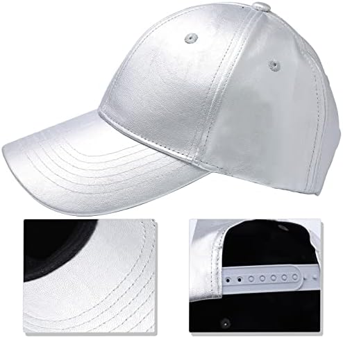 Sportmusies Прилагодливо унисекс бејзбол капа, PU кожа класична бејзбол капа за есенски зимско заштита за заштита од сонце спорт