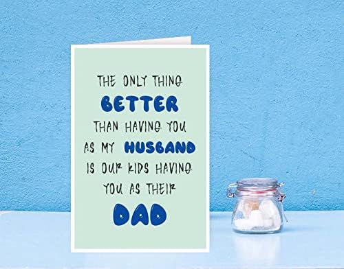 Слатка Картичка За Денот На Таткото Од Сопруга, Прекрасна Картичка За Денот На Таткото На Најдобриот Татко За Сопруг, Новина Роденденска