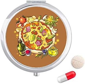 Зеленчук Пица Италија Храна Чај Пилула Случај Џеб Медицина Кутија За Складирање Контејнер Диспензерот
