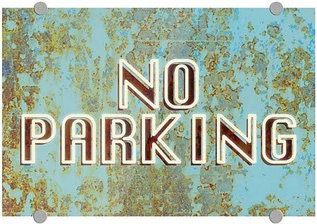CGSignLab | „Без паркирање -сино сино“ Премиум акрилен знак | 18 x12