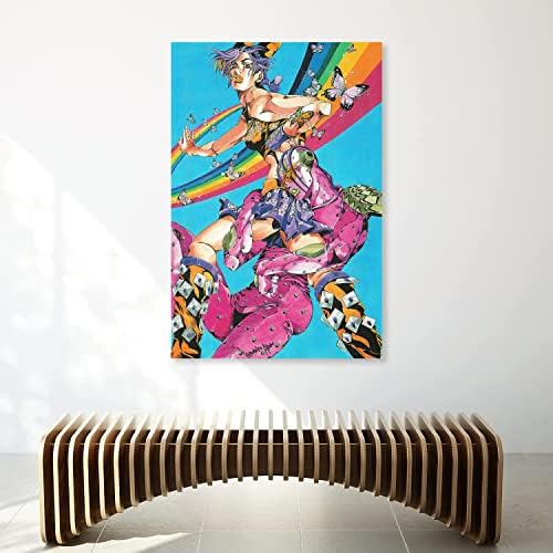 Кгарб jjba постер jојос бизарно авантуристички постер olолин Кујох Канвас wallидна уметност печатена слика за канцелариски декор на простории подарок 16 „x 24“