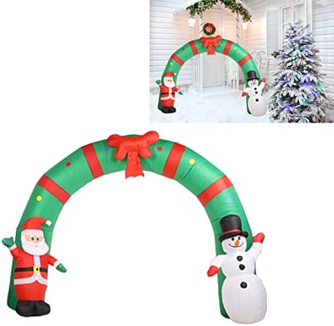 Ashata LED осветлена Божиќна надувување на надувување, Божиќни украси за надувување, со Дедо Мраз и Снежен човек за отворено внатрешен
