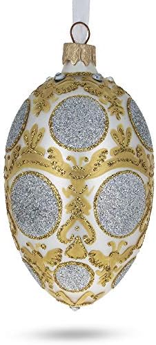 1913 година Романов Терцентарна кралска стаклена јајце украс 4 инчи