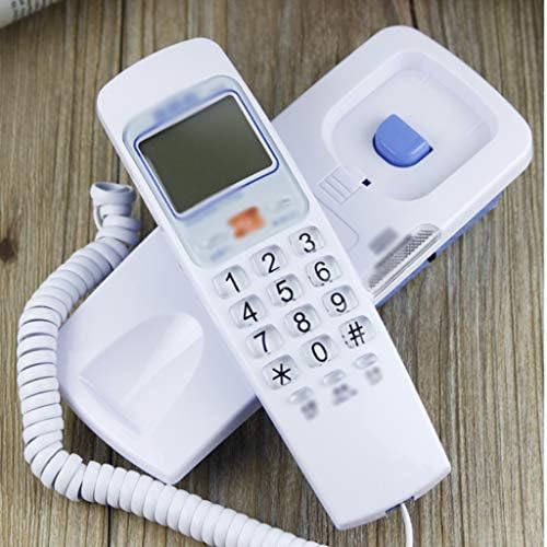 KXDFDC CORDED TELEPHONE-MINI DESKTOP FINDLINE THENGENTEN THENFER TELEPHONE Wallид за монтирање, канцеларија, хотелска боја ， бела