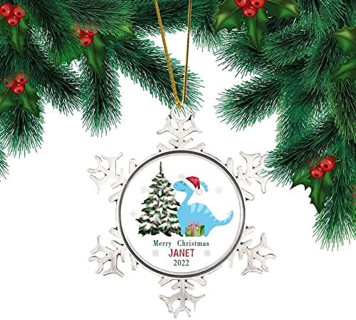2022 Диносаурус Санта Бела снегулка украси Симпатична розова сина дино детска забава Божиќни украси Дино диносаурус подарок за деца новогодишна