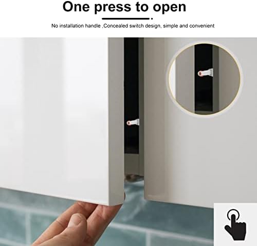 Lontan 2 пакет бел притисок за отворање на брави на вратите на кабинетот, не-магнетски притисок со тешки кабинети за врата од