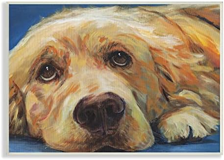Tuphell Industries Golden Retriever Beging Eyes Expressive Dog Portreate, Дизајн на Kamdon Kreations