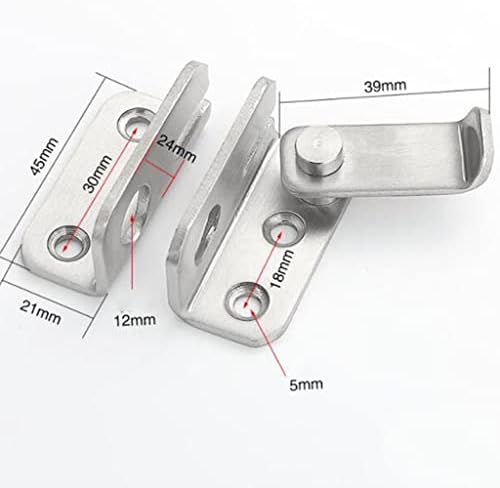 XBWEI Вклучете го лево десно кратко време Едноставно завртка против кражба на врата од дебела врата од не'рѓосувачки челик задебелување заклучување