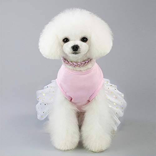Жешко куче принцеза фустан со зајак девојче миленичиња чипка газа од туту здолниште забава облека Велигденска облека за кученца