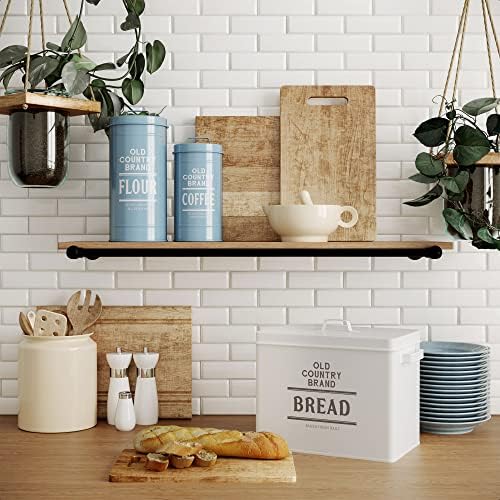 Штала Дизајнира Голема Кутија За Леб За Кујнска Плоча, Контејнер За Складирање Леб, Метална Кутија За Леб Од Нерѓосувачки Челик, Рустикална