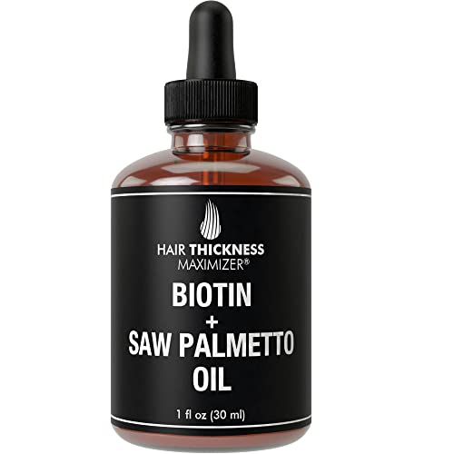 Биотин + Видов Масло Од Палмето - Серум За Раст На Косата За Задебелување На Косата + Навлажнувачки. Вегански Третман На Скалпот За Раст