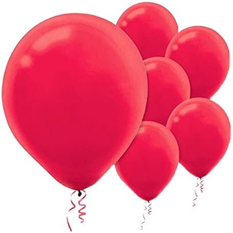 Тркалезни балони со латекс - 12 | јаболко црвено | пакет од 72