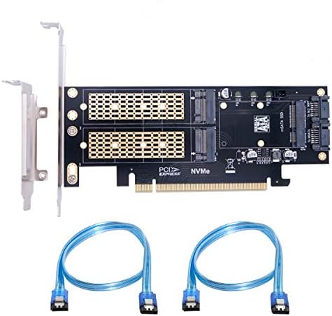 XIWAI PCI Express PCI-E 3.0 & Dual Sata to NGFF NVME MSATA M-Key B/M-Key SSD Adapter 3in1