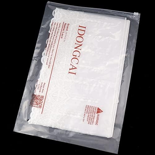 Idongcai бела чипка ткаенина за везови од 7,5 инчи широка окуларна чипка за шиење на чипка за шиење
