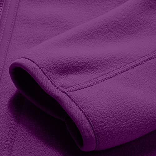 Womenенска плус големина со големина на руно-качулка јакна целосна патент со долги ракави со аспиратор топла зимска нејасна палто за надворешна