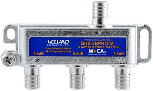 Holland Electronics 3-насочен избалансиран сплитер MOCA во согласност со 5-1675MHz